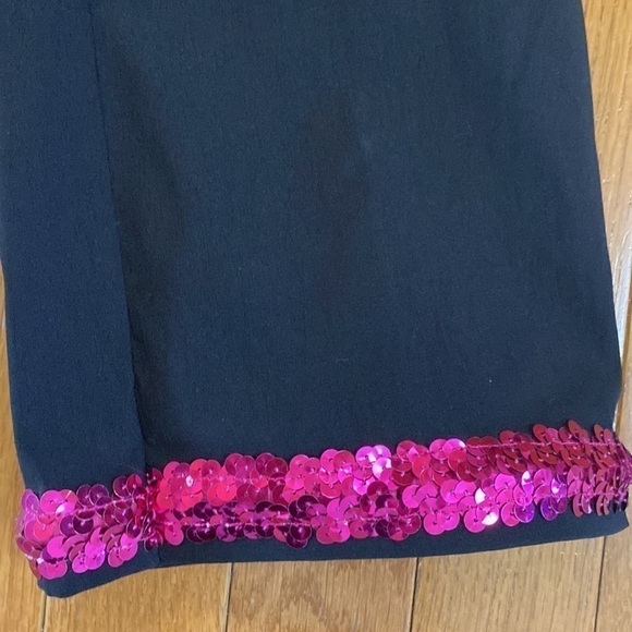 NWT MODA black slacks sequin pants woman’s size 8 - Picture 3 of 7